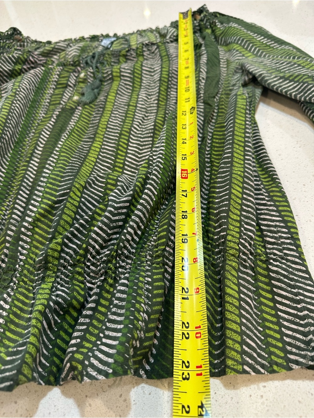 🩵$5 Izod Green Boat Neck Blouse size large - Picture 5 of 9
